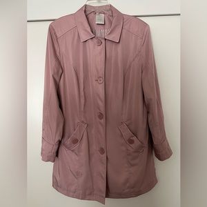 Soft Pink Fully Lined Detachable Hood Coat Size 10